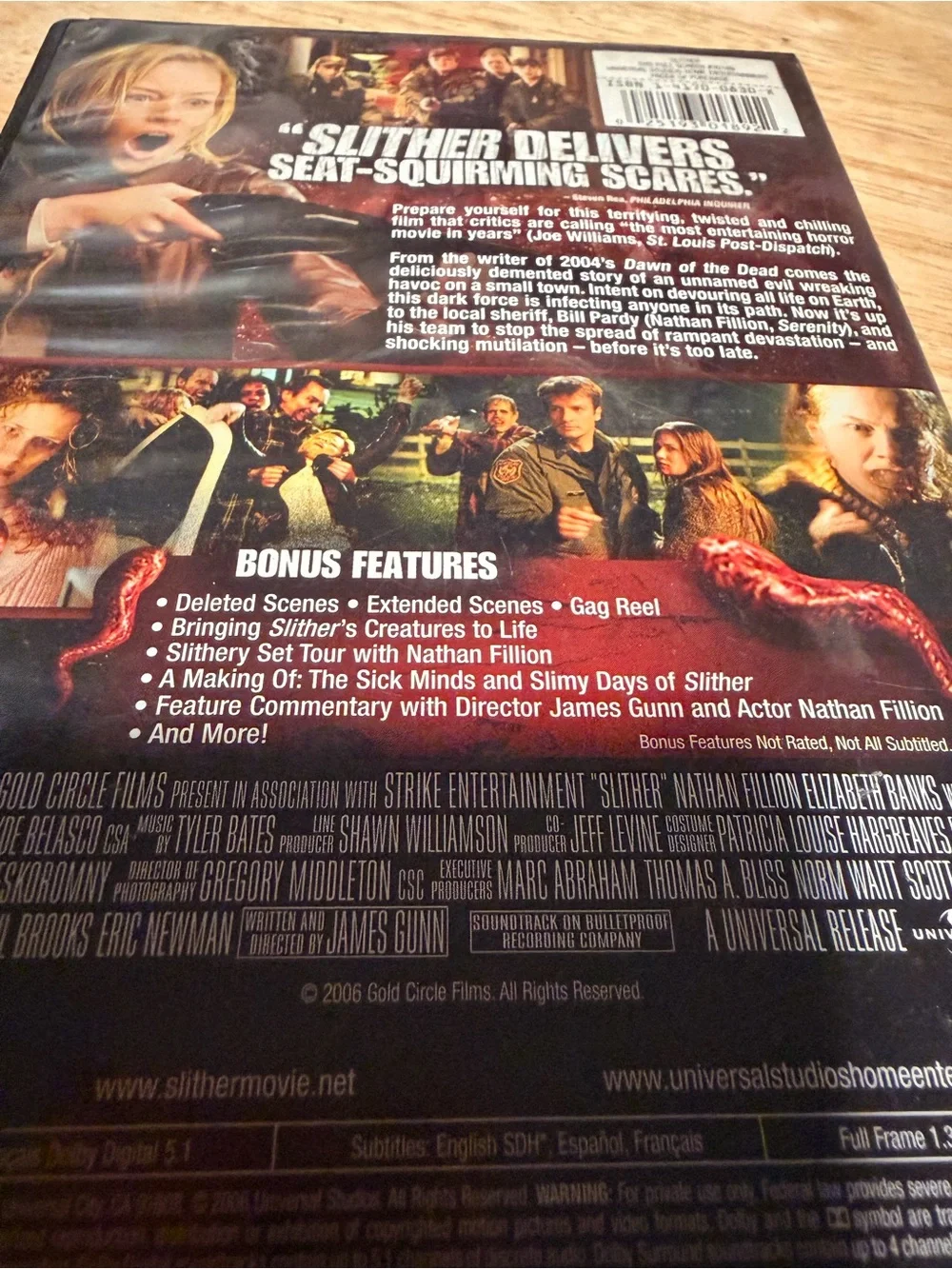 Slither DVD - Horror Movie (Black/Red)